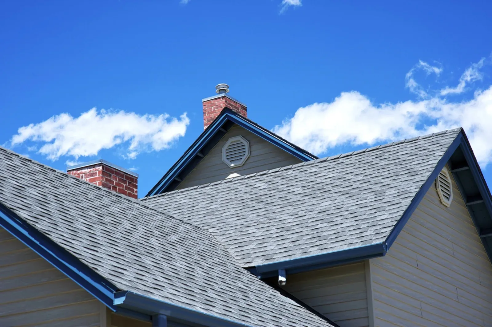 Residential asphalt shingles on a home in Northwest Michigan